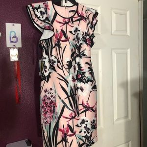Pink floral dress